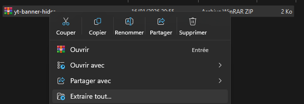 Téléchargement du ZIP